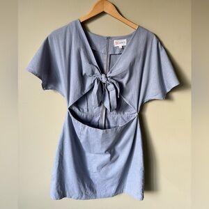 L’atiste Mini Cut Out Dress in Light Blue Size Large
